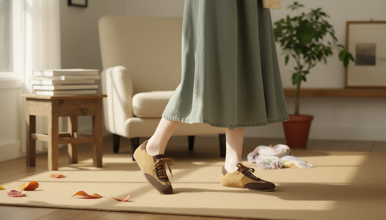 Suede Lace-Up Loafers for Women: Spring & Fall Retro Flats